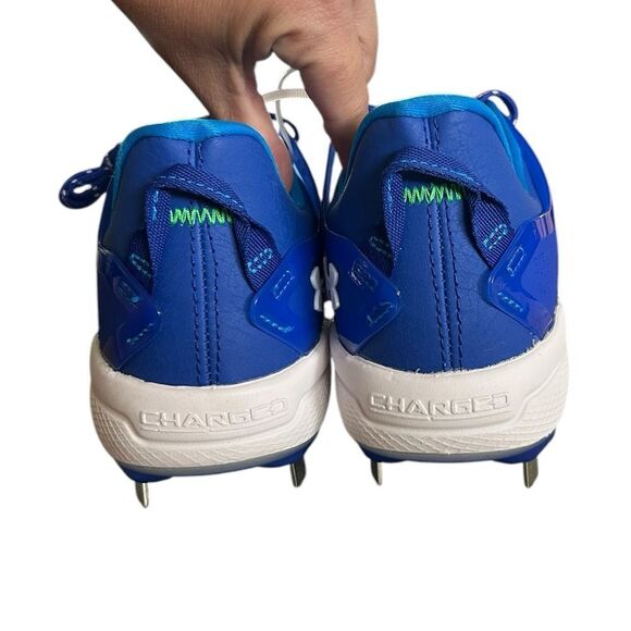 Under Armour Men's Yard Low Turf Baseball Shoe, Royal White & Blue New with tag - Picture 5 of 7